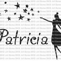 Fairy and Stars Name Vinyl Decal