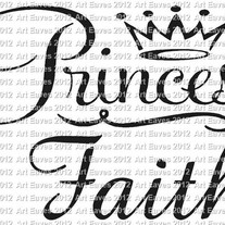 Personalized Princess and Crown Decal