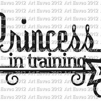 Princess In Training Vinyl Decal