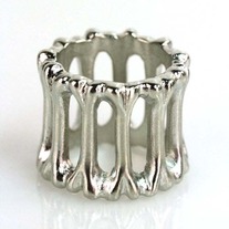 Silver Mini Bones Ring