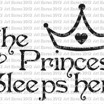 Princess Sleeps Here Vinyl Decal