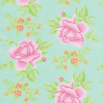 1/2 Yard-Tea Cakes Fresh Blooms in Wintergreen/VM38 Wintergreen