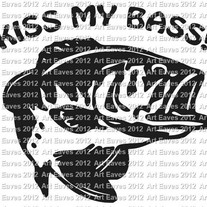 Kiss My Bass Vinyl Decal