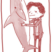 Doctor and Shark Print
