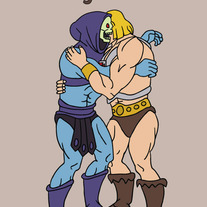 He Man and Skeletor forgiveness, 5x7 print