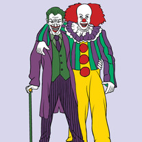 Joker and It best friends, 5x7 print