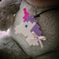PASTEL UNICORN WITH BOW (white-lilac-pink)