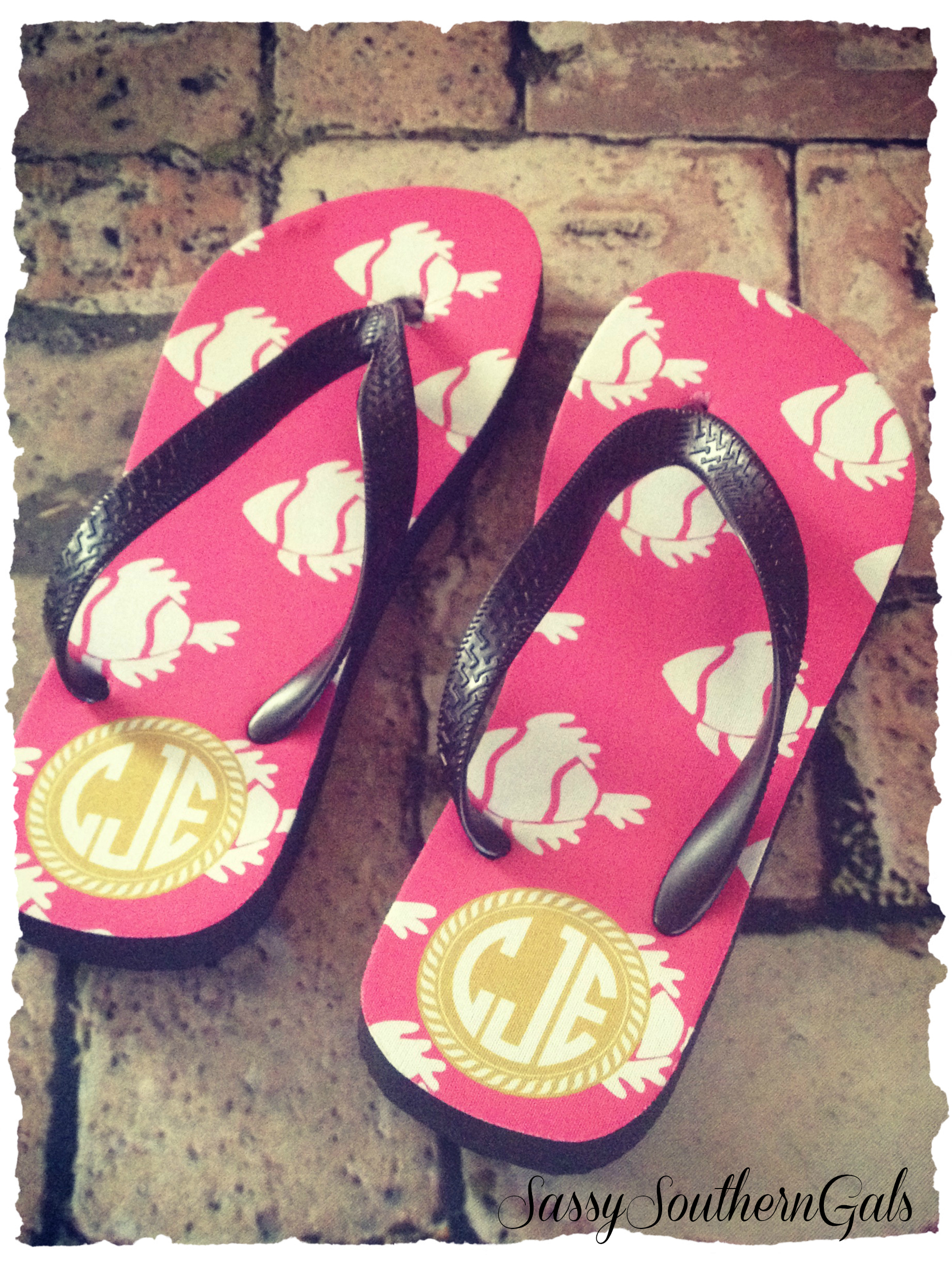 monogram sandals
