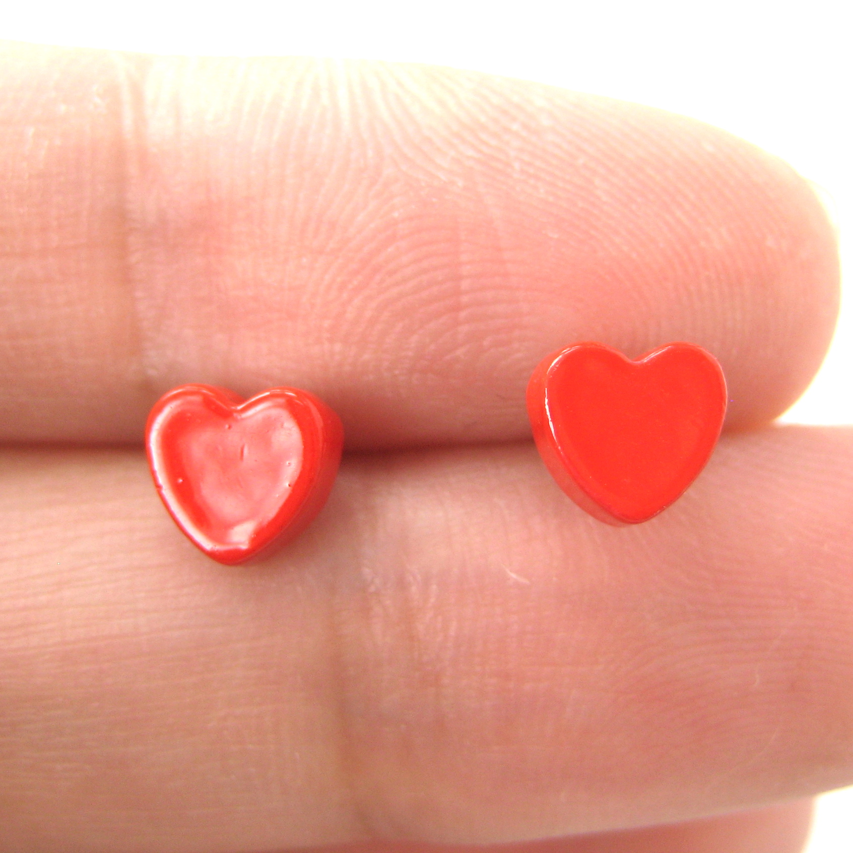 Small Simple Red Love Heart Shaped Stud Earrings · DOTOLY Animal Jewelry · The Animal Wrap Rings