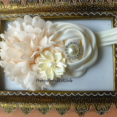 baby girl ivory headband