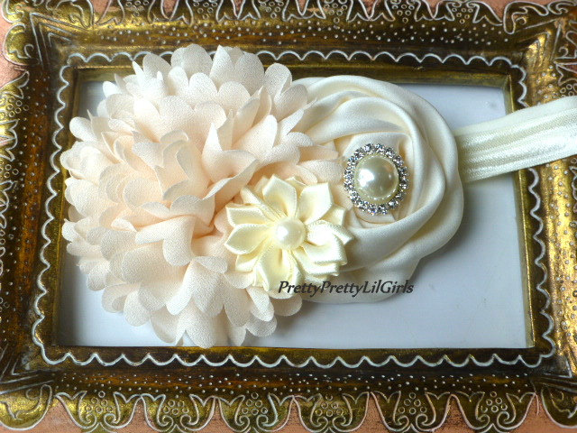 baby girl ivory headband