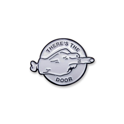 There's the door lapel pin
