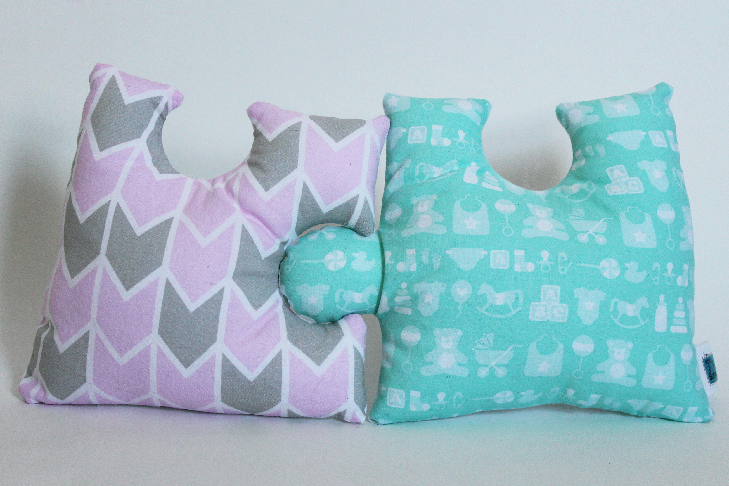 puzzle piece baby pillows