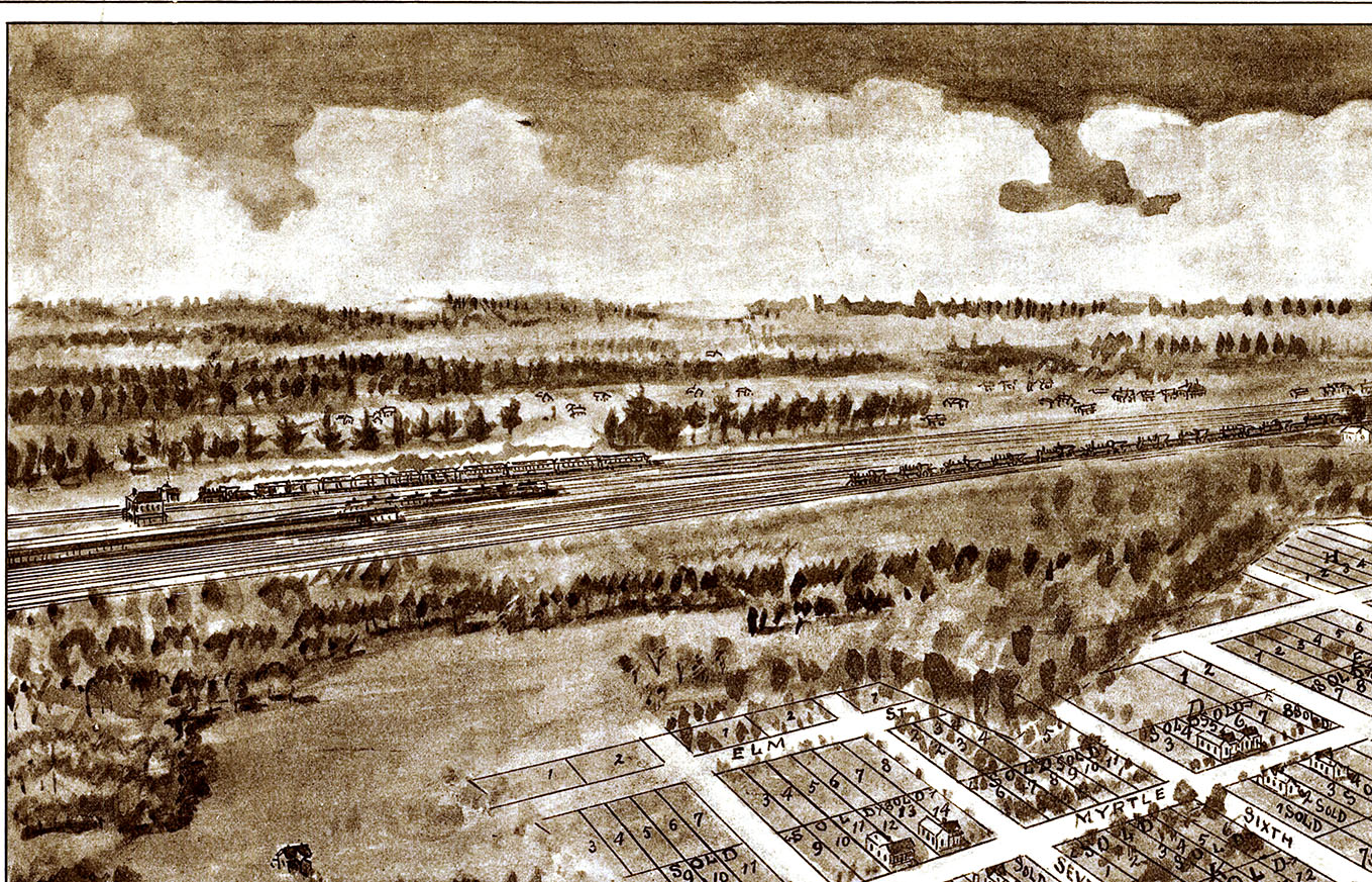 South Rocky Mount, North Carolina in 1900 Bird's Eye View, Aerial