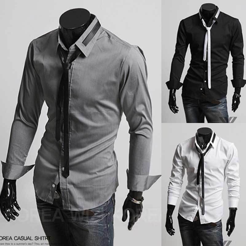 Stylish Slim Fit With Tie Dress SHIRT on Storenvy