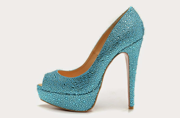 Tiffany Blue crystal platform peep toe pump peep toe photo | Tumblr