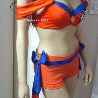 Female Goku Cosplay Dance Costume Rave Bra Rave Wear Halloween Burlesque Show Girl L Amour Le Allure Online Store Powered By Storenvy