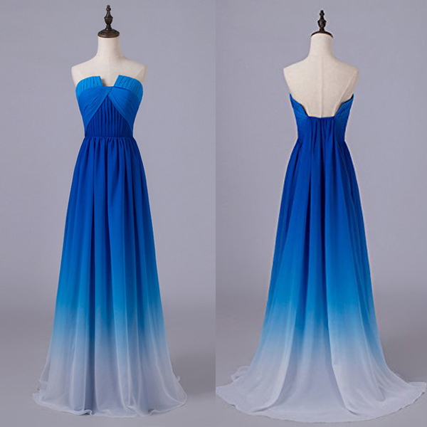 blue gradient dress