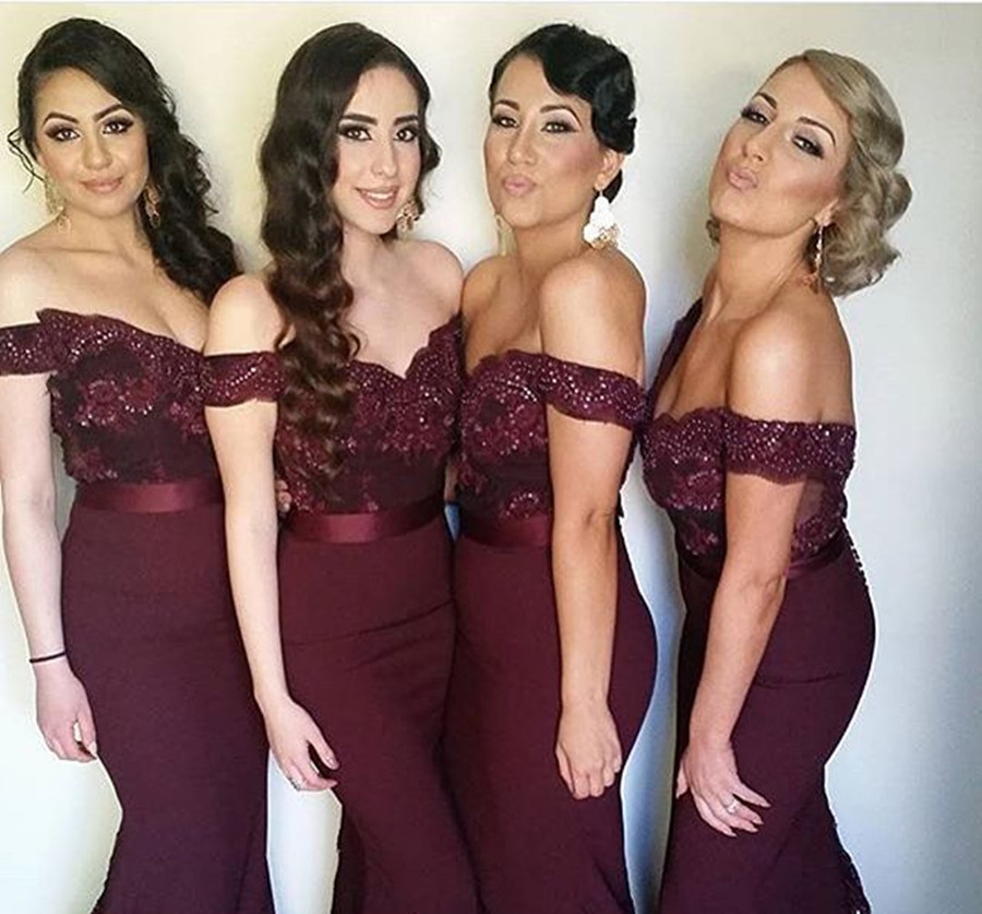 Wine Colored Bridesmaid Dresses