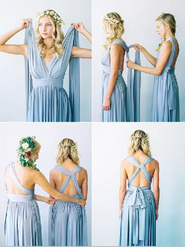 convertible bridesmaid dress long