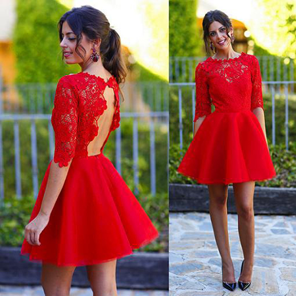 red junior formal dresses