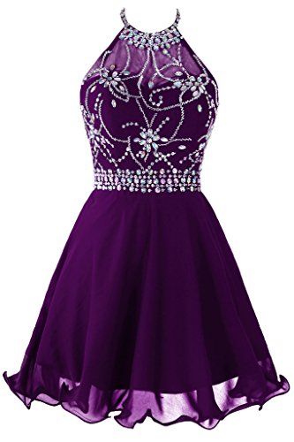 Purple Party Short Dresses