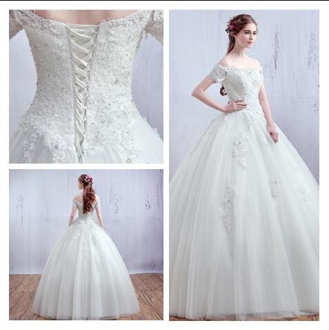 lace up ball gown