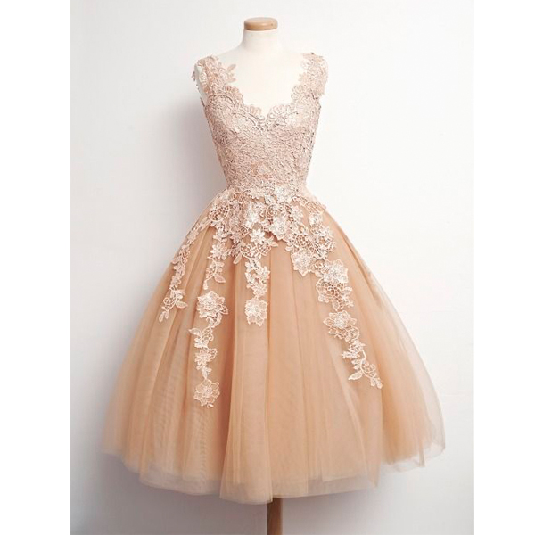 short lace formal dress