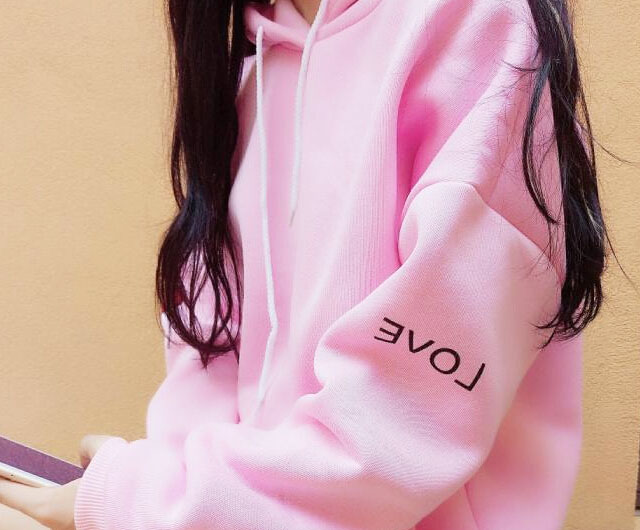 heart on sleeve hoodie