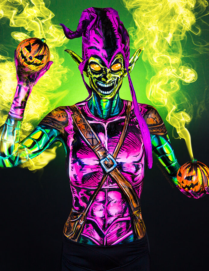 green goblin bodypaint 8 5x11 print kaypikefashion online store