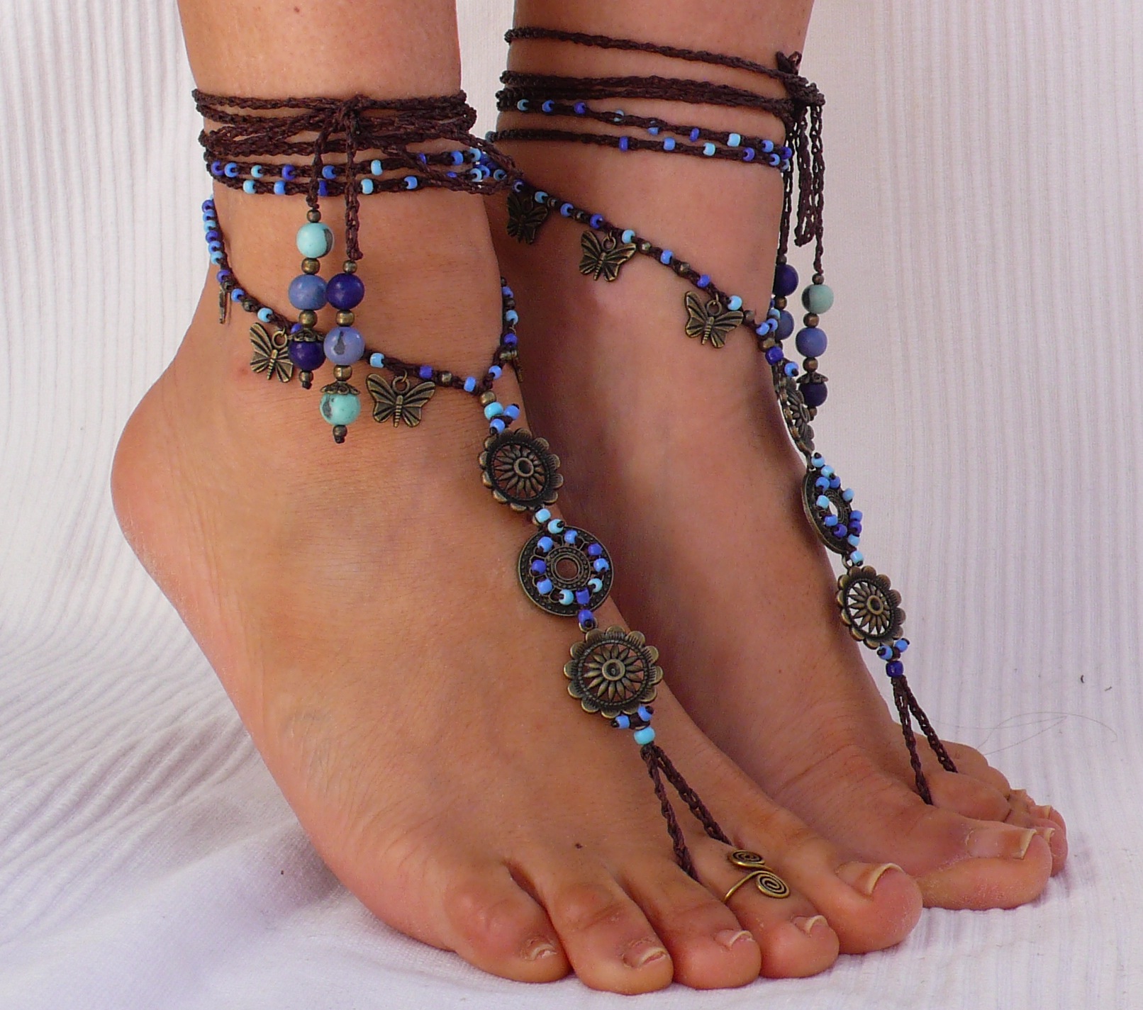 Barefoot Sandals Sky MandalaFoot JewelryHippie Yoga