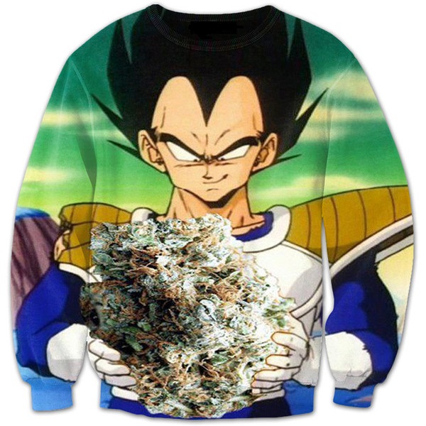 Anime Character Smoking Weed Vegeta Smokes Weed Large Marijuana Nug Crewneck Sweatshirt Sold By Saiyan Stuff On Storenvy vegeta smokes weed large marijuana nug