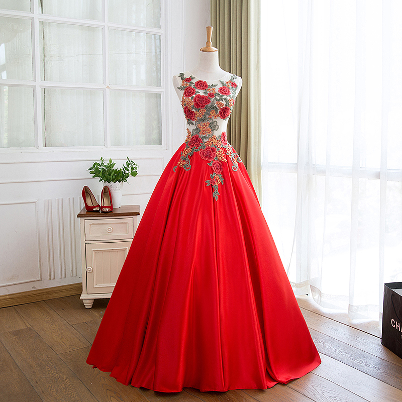 Amazing handmade embroidery long prom dresses · Little
