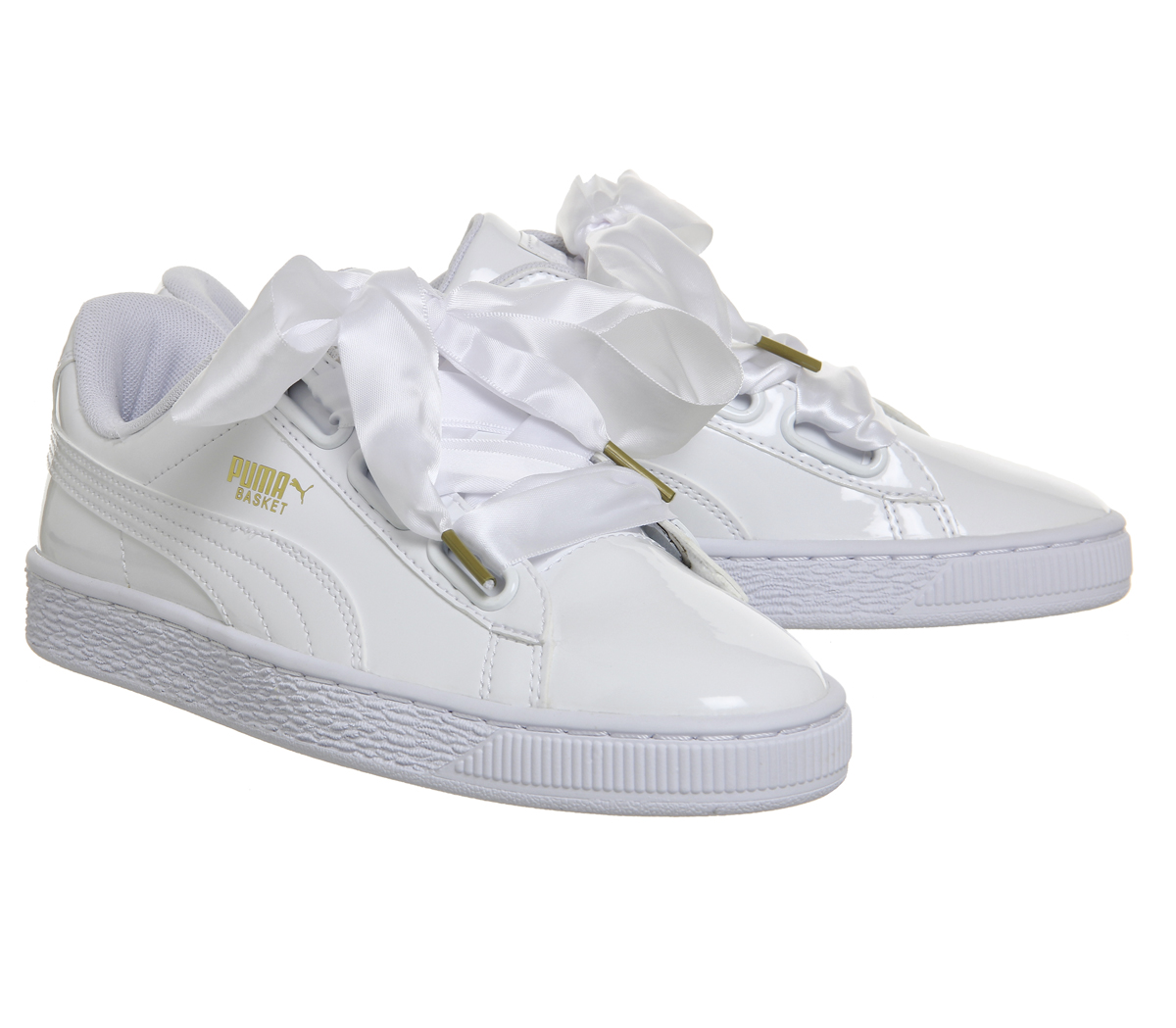 puma white basket shoes