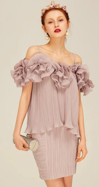 Pink Ruffled Dresses