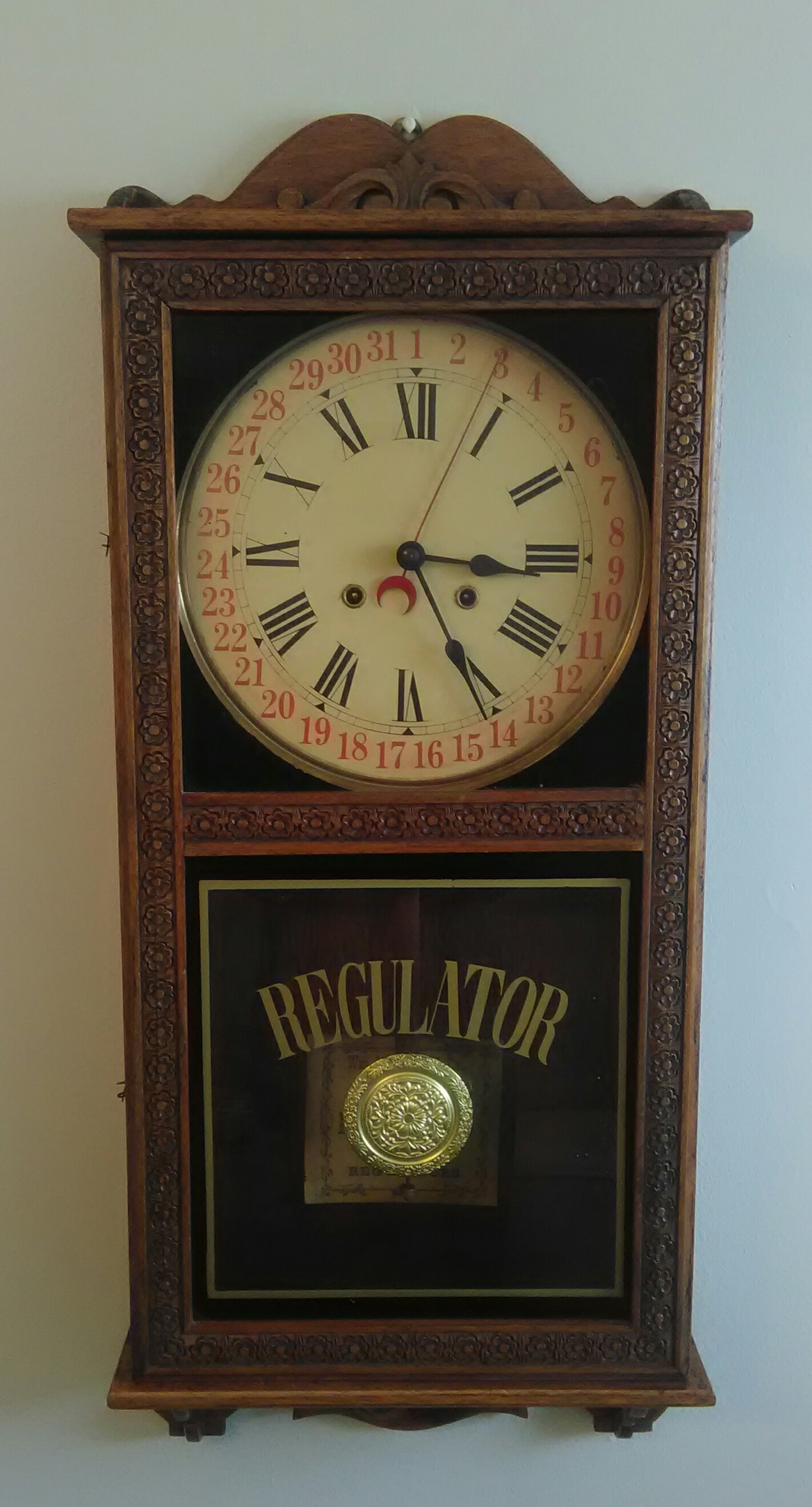 Vintage Regulator Wall Clock Wm L Gilbert Co 8 Day And 30 Hour Downsizingpalmbeach Online Store Powered By Storenvy