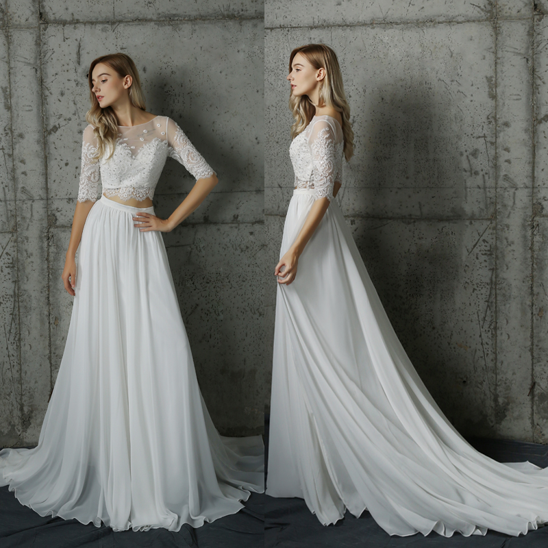 a line sheath wedding dress