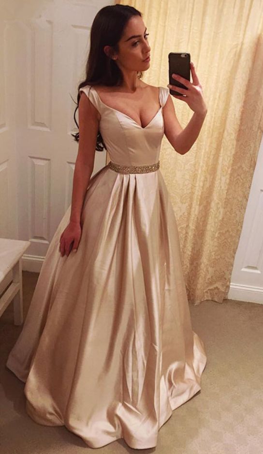 Waist Sweetheart Prom Dresses