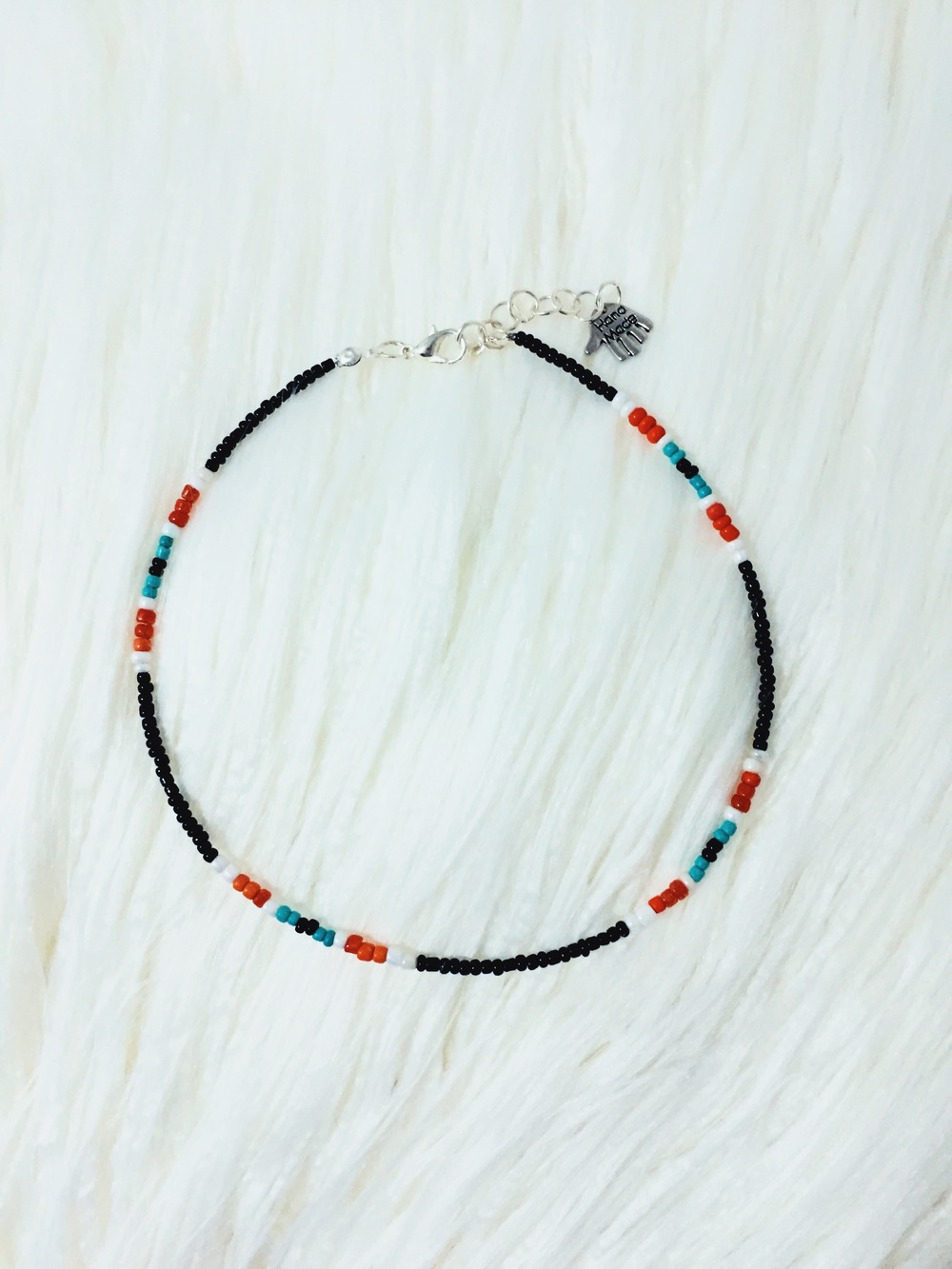 Aztec Print Seed Bead Choker