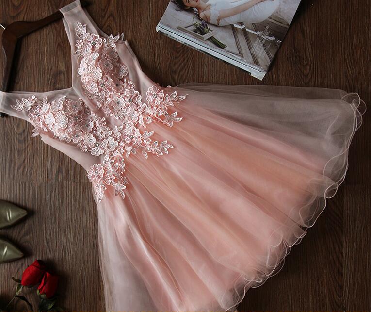 short blush bridesmaid dresses