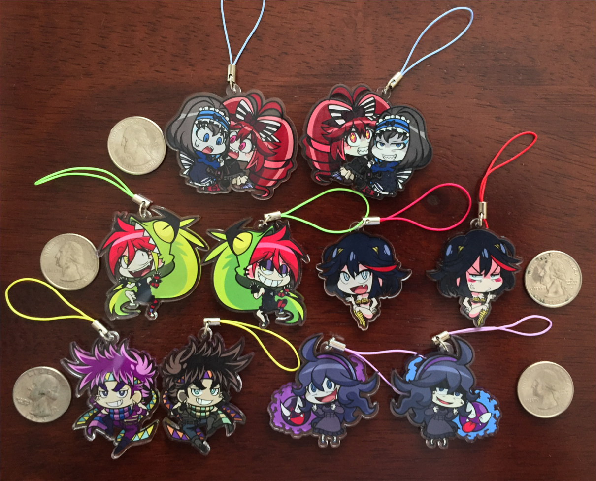 2 Assorted Anime Acrylic Charms Sold By Merg Merch On Storenvy