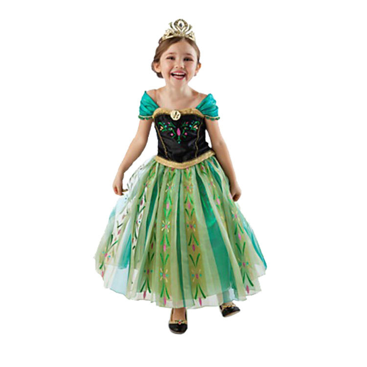 grils fancy disney frozen elsa anna halloween cosplay dresses princess snow queen party costume dress