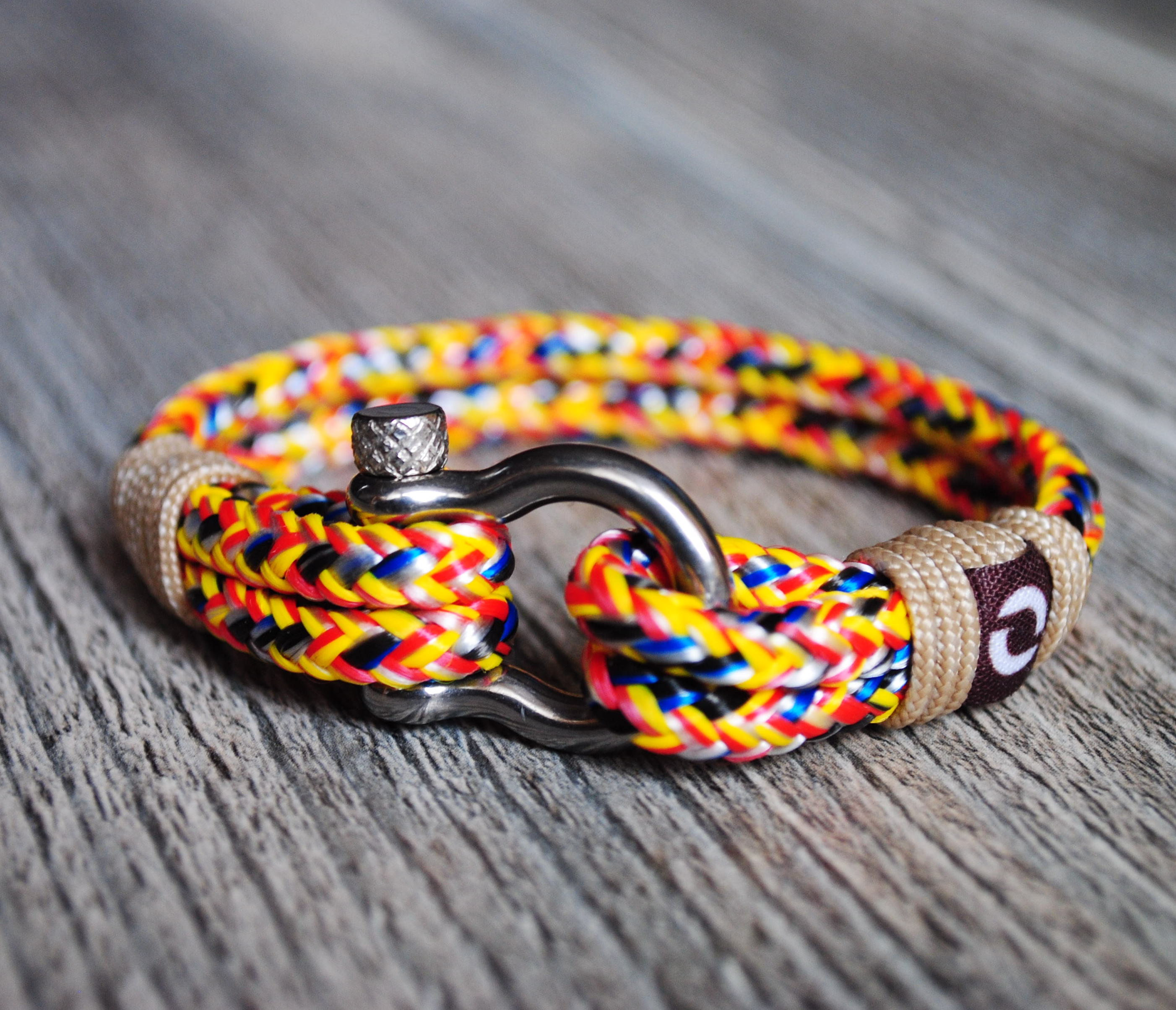 Nylon Rope Wrap Sailing Bracelet With Silver Color Nautical Shark Alloy