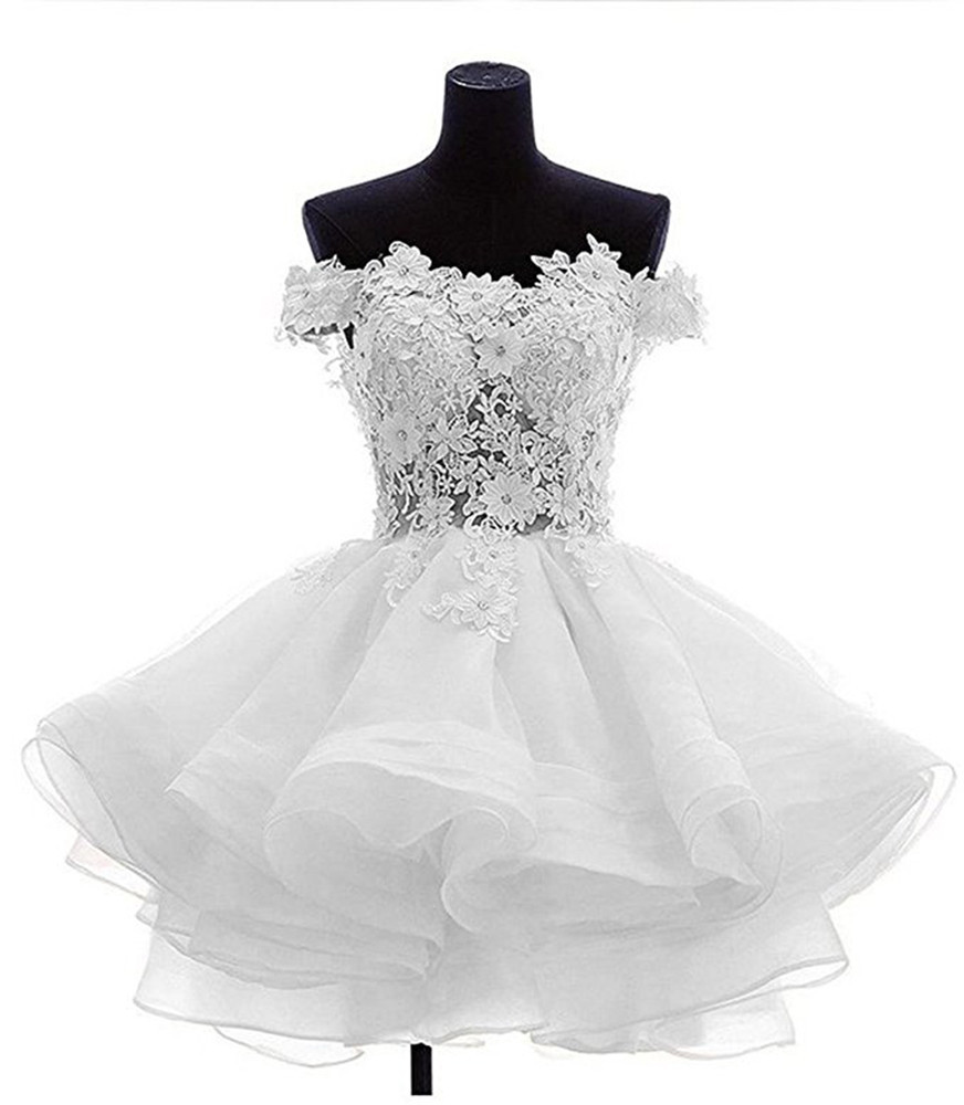 puffy short prom dresses