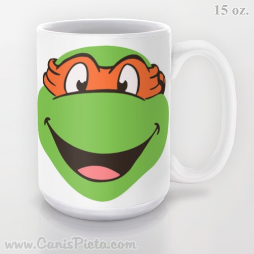 Mikey Tmnt Teenage Mutant Ninja Turtles 11 15 Oz Mug Shwasher Microwave Safe Cup Tea Coffee Pop Culture Television Show Green Movie Tv Cartoon Modern Sold By Canis Picta Fine Pop Art He is the youngest brother of karai, leonardo, raphael, and donatello, and the youngest son of master splinter. mikey tmnt teenage mutant ninja turtles