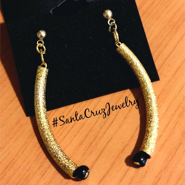 Black & Gold Stud Earrings on Storenvy