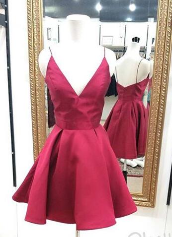 red mini homecoming dresses