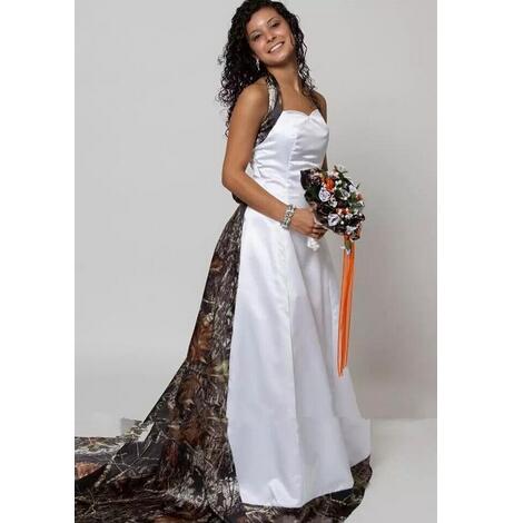 Elegant Camo Wedding Dress