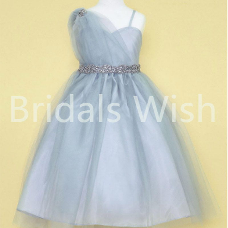 yellow and blue flower girl dresses