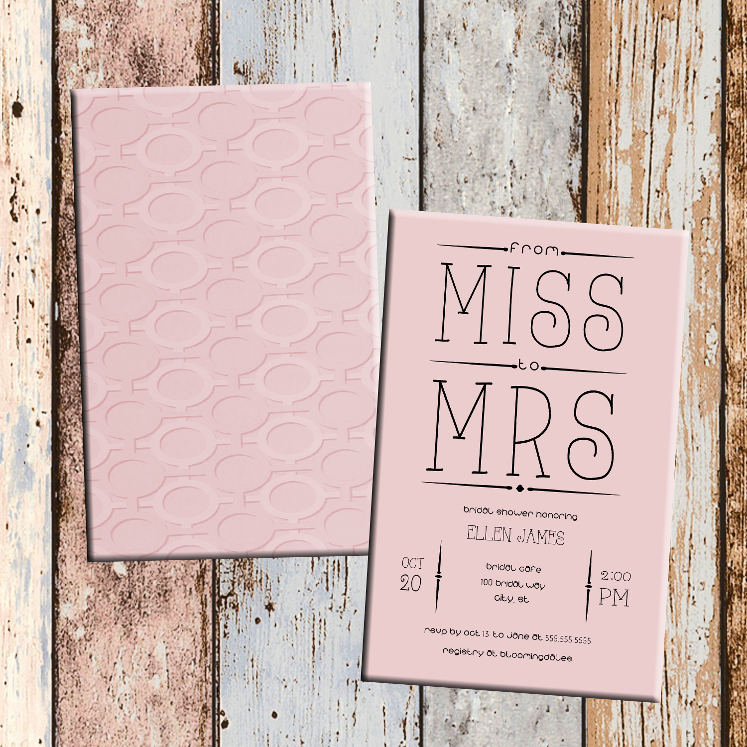 Miss To Mrs Elegant Modern Bridal Shower Invitation Wedding Shower On Storenvy